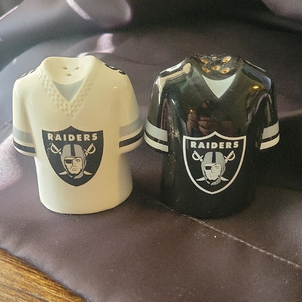 Raiders Jersey Salt and Pepper Shakers